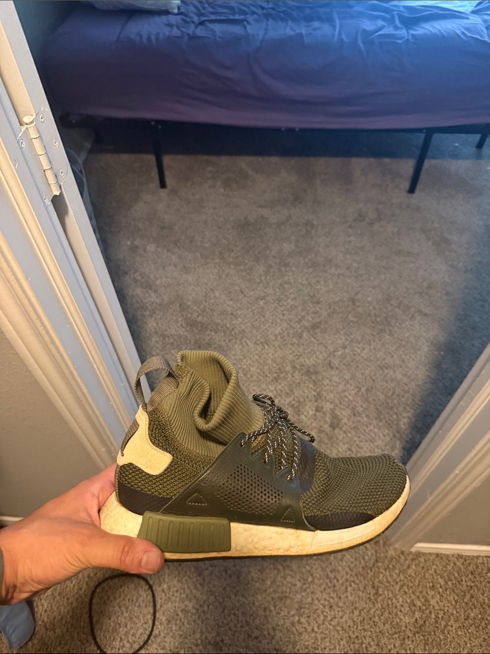 adidas Men's Knit Sneakers in Olive